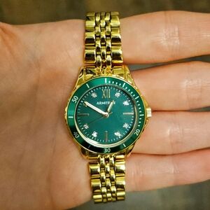 Green and Gold Armitron Watch